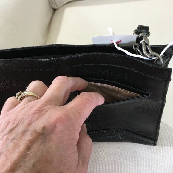 The Sak BlacK Leather Crossbody Bag With Leather Wallet - Picture 7 of 10